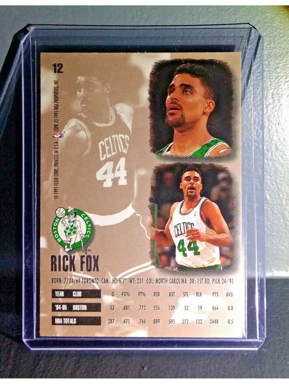 1995-96 Rick Fox Fleer Ultra #12 Basketball Card